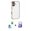 MARSİLYAN™- iPhone 16 Kılıf Vadi Minimal - Siyah Bilvis 5in1 5D Magic Hayalet Cam Ekran Koruyucu + Raze Metal Kamera Lens - LT