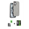 MARSİLYAN™- iPhone 16 Kılıf Vadi Özel Seri - Şeffaf 360 Full Body Arka Koruyucu + Raze Metal Kamera Lens - SH