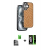 MARSİLYAN™- iPhone 16 Kılıf Vadi Özel Seri - Şeffaf 360 Full Body Arka Koruyucu + Raze Metal Kamera Lens - SH