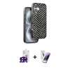 MARSİLYAN™- iPhone 16 Kılıf Vadi Özel Seri - Şeffaf Pasifik Cam Ekran Koruyucu + Bilvis Titan Kamera Lens - SH