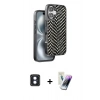 MARSİLYAN™- iPhone 16 Kılıf Vadi Özel Seri - Şeffaf Pasifik Cam Ekran Koruyucu + PVD Metal Kamera Lens - MI