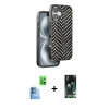 MARSİLYAN™- iPhone 16 Kılıf Vadi Özel Seri - Siyah 360 Mat Full Body Arka Koruyucu + Raze Metal Kamera Lens - LT