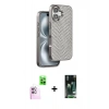 MARSİLYAN™- iPhone 16 Kılıf Vadi Özel Seri - Siyah 360 Mat Full Body Arka Koruyucu + Raze Metal Kamera Lens - PE