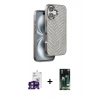 MARSİLYAN™- iPhone 16 Kılıf Vadi Özel Seri - Siyah 360 Mat Full Body Arka Koruyucu + Bilvis Titan Kamera Lens - YL