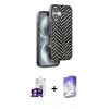 MARSİLYAN™- iPhone 16 Kılıf Vadi Özel Seri - Siyah Bilvis 5in1 3D Magic Cam Ekran Koruyucu + Bilvis Titan Kamera Lens - GS