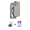 MARSİLYAN™- iPhone 16 Kılıf Vadi Özel Seri - Siyah Bilvis 5in1 3D Magic Cam Ekran Koruyucu + Bilvis Titan Kamera Lens - GS
