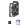 MARSİLYAN™- iPhone 16 Kılıf Vadi Özel Seri - Siyah Bilvis 5in1 3D Magic Cam Ekran Koruyucu + PVD Metal Kamera Lens - PE