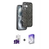 MARSİLYAN™- iPhone 16 Kılıf Vadi Özel Seri - Siyah Bilvis 5in1 3D Magic Cam Ekran Koruyucu + Bilvis Titan Kamera Lens - SH