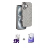 MARSİLYAN™- iPhone 16 Kılıf Vadi Özel Seri - Siyah Bilvis 5in1 5D Magic Hayalet Cam Ekran Koruyucu + Bilvis Titan Kamera Lens - GS
