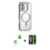 MARSİLYAN™- iPhone 16 Kılıf Yadigar Asil Koleksiyonu - Şeffaf 360 Full Body Arka Koruyucu + Raze Metal Kamera Lens - BZ
