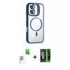 MARSİLYAN™- iPhone 16 Kılıf Yadigar Asil Koleksiyonu - Şeffaf 360 Full Body Arka Koruyucu + Raze Metal Kamera Lens - BZ