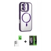 MARSİLYAN™- iPhone 16 Kılıf Yadigar Asil Koleksiyonu - Şeffaf 360 Full Body Arka Koruyucu + Raze Metal Kamera Lens - BZ