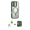 MARSİLYAN™- iPhone 16 Kılıf Yadigar Asil Koleksiyonu - Şeffaf 360 Full Body Arka Koruyucu + Raze Metal Kamera Lens - BZ