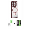 MARSİLYAN™- iPhone 16 Kılıf Yadigar Asil Koleksiyonu - Şeffaf 360 Full Body Arka Koruyucu + Raze Metal Kamera Lens - BZ