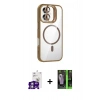 MARSİLYAN™- iPhone 16 Kılıf Yadigar Asil Koleksiyonu - Şeffaf 360 Full Body Arka Koruyucu + Bilvis Titan Kamera Lens - GS