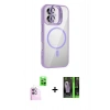 MARSİLYAN™- iPhone 16 Kılıf Yadigar Asil Koleksiyonu - Şeffaf 360 Full Body Arka Koruyucu + Raze Metal Kamera Lens - PE