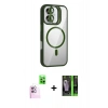 MARSİLYAN™- iPhone 16 Kılıf Yadigar Asil Koleksiyonu - Şeffaf 360 Full Body Arka Koruyucu + Raze Metal Kamera Lens - PE