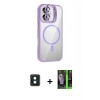 MARSİLYAN™- iPhone 16 Kılıf Yadigar Asil Koleksiyonu - Şeffaf 360 Full Body Arka Koruyucu + PVD Metal Kamera Lens - YL