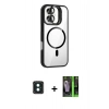 MARSİLYAN™- iPhone 16 Kılıf Yadigar Asil Koleksiyonu - Şeffaf 360 Full Body Arka Koruyucu + PVD Metal Kamera Lens - YL