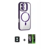 MARSİLYAN™- iPhone 16 Kılıf Yadigar Asil Koleksiyonu - Şeffaf 360 Full Body Arka Koruyucu + PVD Metal Kamera Lens - YL