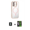 MARSİLYAN™- iPhone 16 Kılıf Yadigar Asil Koleksiyonu - Şeffaf 360 Full Body Arka Koruyucu + PVD Metal Kamera Lens - YL