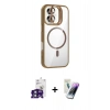 MARSİLYAN™- iPhone 16 Kılıf Yadigar Asil Koleksiyonu - Şeffaf Pasifik Cam Ekran Koruyucu + Bilvis Titan Kamera Lens - YL