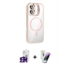 MARSİLYAN™- iPhone 16 Kılıf Yadigar Asil Koleksiyonu - Şeffaf Pasifik Cam Ekran Koruyucu + Bilvis Titan Kamera Lens - PE