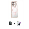 MARSİLYAN™- iPhone 16 Kılıf Yadigar Asil Koleksiyonu - Şeffaf Pasifik Cam Ekran Koruyucu + PVD Metal Kamera Lens - YL