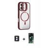 MARSİLYAN™- iPhone 16 Kılıf Yadigar Asil Koleksiyonu - Siyah 360 Mat Full Body Arka Koruyucu + PVD Metal Kamera Lens - MI
