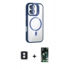 MARSİLYAN™- iPhone 16 Kılıf Yadigar Asil Koleksiyonu - Siyah 360 Mat Full Body Arka Koruyucu + PVD Metal Kamera Lens - MI