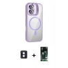 MARSİLYAN™- iPhone 16 Kılıf Yadigar Asil Koleksiyonu - Siyah 360 Mat Full Body Arka Koruyucu + PVD Metal Kamera Lens - MI