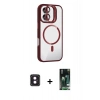 MARSİLYAN™- iPhone 16 Kılıf Yadigar Asil Koleksiyonu - Siyah 360 Mat Full Body Arka Koruyucu + PVD Metal Kamera Lens - PE