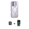 MARSİLYAN™- iPhone 16 Kılıf Yadigar Asil Koleksiyonu - Siyah 360 Mat Full Body Arka Koruyucu + PVD Metal Kamera Lens - PE