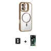 MARSİLYAN™- iPhone 16 Kılıf Yadigar Asil Koleksiyonu - Siyah 360 Mat Full Body Arka Koruyucu + PVD Metal Kamera Lens - PE