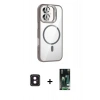 MARSİLYAN™- iPhone 16 Kılıf Yadigar Asil Koleksiyonu - Siyah 360 Mat Full Body Arka Koruyucu + PVD Metal Kamera Lens - PE