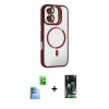 MARSİLYAN™- iPhone 16 Kılıf Yadigar Asil Koleksiyonu - Siyah 360 Mat Full Body Arka Koruyucu + Raze Metal Kamera Lens - LT
