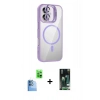 MARSİLYAN™- iPhone 16 Kılıf Yadigar Asil Koleksiyonu - Siyah 360 Mat Full Body Arka Koruyucu + Raze Metal Kamera Lens - LT