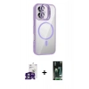 MARSİLYAN™- iPhone 16 Kılıf Yadigar Asil Koleksiyonu - Siyah 360 Mat Full Body Arka Koruyucu + Bilvis Titan Kamera Lens - YL