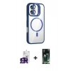 MARSİLYAN™- iPhone 16 Kılıf Yadigar Asil Koleksiyonu - Siyah 360 Mat Full Body Arka Koruyucu + Bilvis Titan Kamera Lens - YL