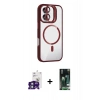 MARSİLYAN™- iPhone 16 Kılıf Yadigar Asil Koleksiyonu - Siyah 360 Mat Full Body Arka Koruyucu + Bilvis Titan Kamera Lens - YL