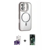 MARSİLYAN™- iPhone 16 Kılıf Yadigar Asil Koleksiyonu - Siyah 360 Mat Full Body Arka Koruyucu + Bilvis Titan Kamera Lens - YL