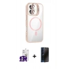 MARSİLYAN™- iPhone 16 Kılıf Yadigar Asil Koleksiyonu - Siyah 3D Antistatik Hayalet Cam Ekran Koruyucu + Bilvis Titan Kamera Lens - GS