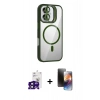 MARSİLYAN™- iPhone 16 Kılıf Yadigar Asil Koleksiyonu - Siyah 3D Antistatik Mat Seramik Nano Ekran Koruyucu + Bilvis Titan Kamera Lens - SH