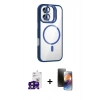 MARSİLYAN™- iPhone 16 Kılıf Yadigar Asil Koleksiyonu - Siyah 3D Antistatik Mat Seramik Nano Ekran Koruyucu + Bilvis Titan Kamera Lens - SH