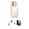 MARSİLYAN™- iPhone 16 Kılıf Yadigar Asil Koleksiyonu - Siyah 3D Antistatik Mat Seramik Nano Ekran Koruyucu + Raze Metal Kamera Lens - BZ