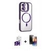 MARSİLYAN™- iPhone 16 Kılıf Yadigar Asil Koleksiyonu - Siyah 3D Antistatik Mat Seramik Nano Ekran Koruyucu + Bilvis Titan Kamera Lens - SH