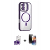 MARSİLYAN™- iPhone 16 Kılıf Yadigar Asil Koleksiyonu - Siyah 3D Antistatik Mat Seramik Nano Ekran Koruyucu + Bilvis Titan Kamera Lens - GS
