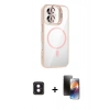 MARSİLYAN™- iPhone 16 Kılıf Yadigar Asil Koleksiyonu - Siyah 3D Antistatik Mat Seramik Nano Ekran Koruyucu + PVD Metal Kamera Lens - PE