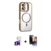 MARSİLYAN™- iPhone 16 Kılıf Yadigar Asil Koleksiyonu - Siyah 3D Antistatik Mat Seramik Nano Ekran Koruyucu + Bilvis Titan Kamera Lens - GS