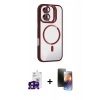 MARSİLYAN™- iPhone 16 Kılıf Yadigar Asil Koleksiyonu - Siyah 3D Antistatik Mat Seramik Nano Ekran Koruyucu + Bilvis Titan Kamera Lens - SH